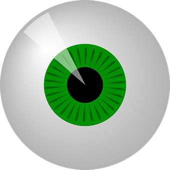 Stylized Green Eye Graphic PNG with transparent background