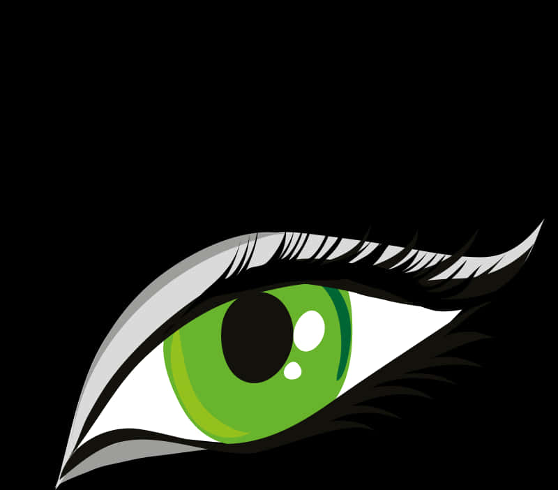 Stylized Green Eye Graphic