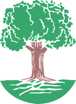 Stylized Green Tree Illustration