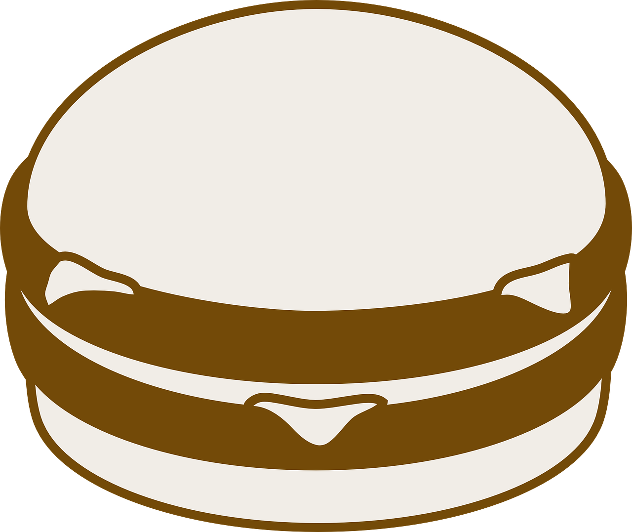 Stylized Hamburger Graphic PNG with transparent background