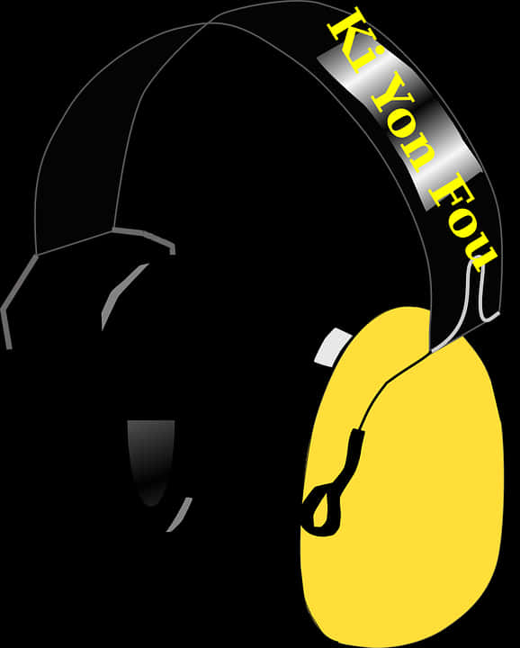 Stylized Headphonesand Mouse Graphic