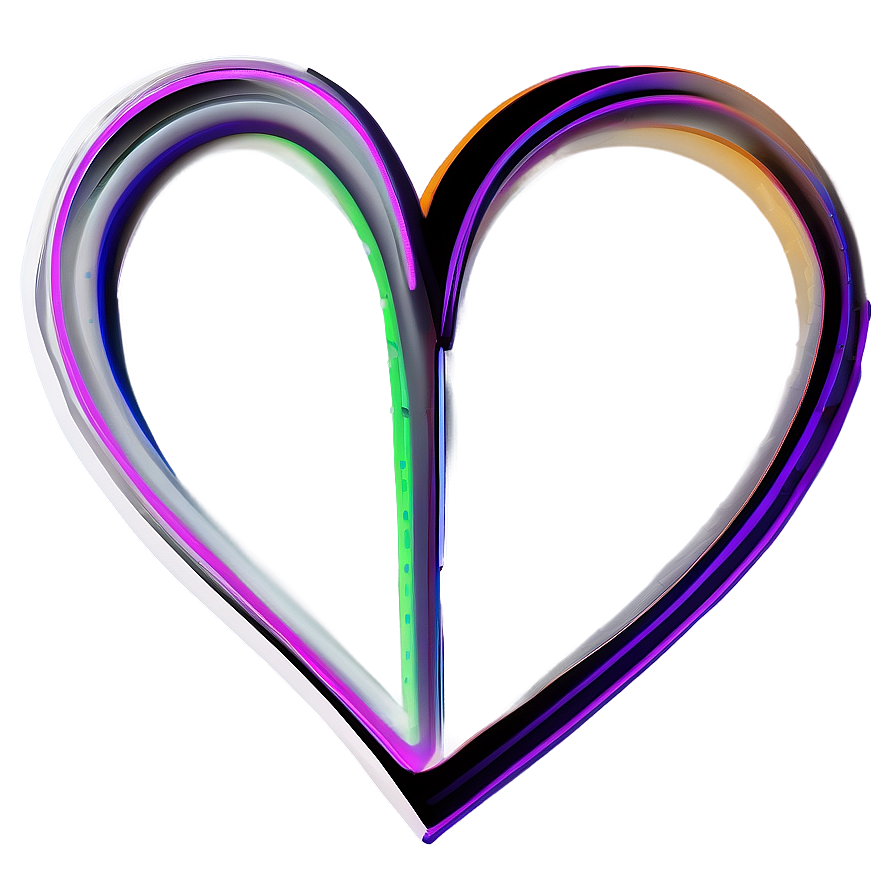 Stylized Heart Line Image Png 06262024