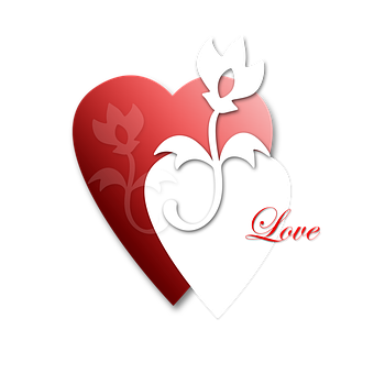 Stylized Heartand Love Graphic