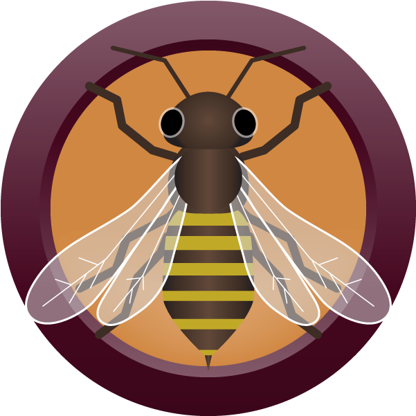 Stylized Honey Bee Icon