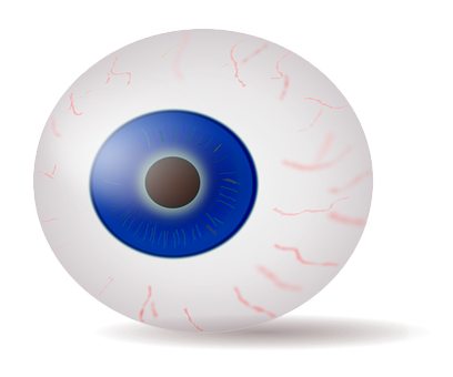 Stylized Human Eye Illustration PNG with transparent background