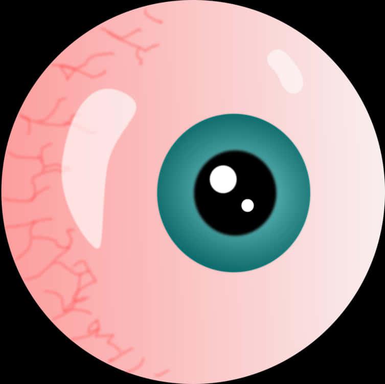 Stylized Human Eyeball Illustration.jpg PNG with transparent background