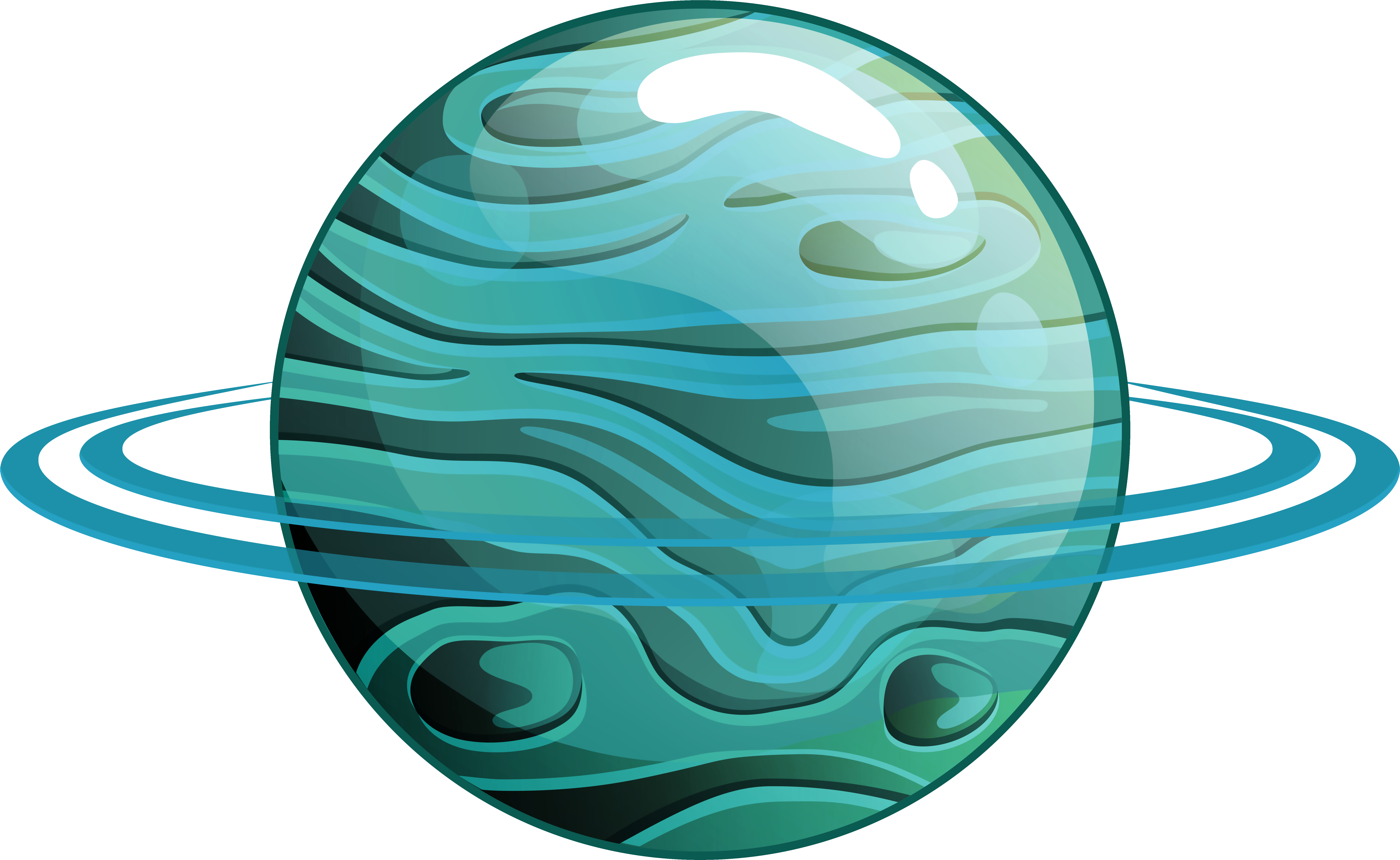 Stylized Illustrationof Uranus