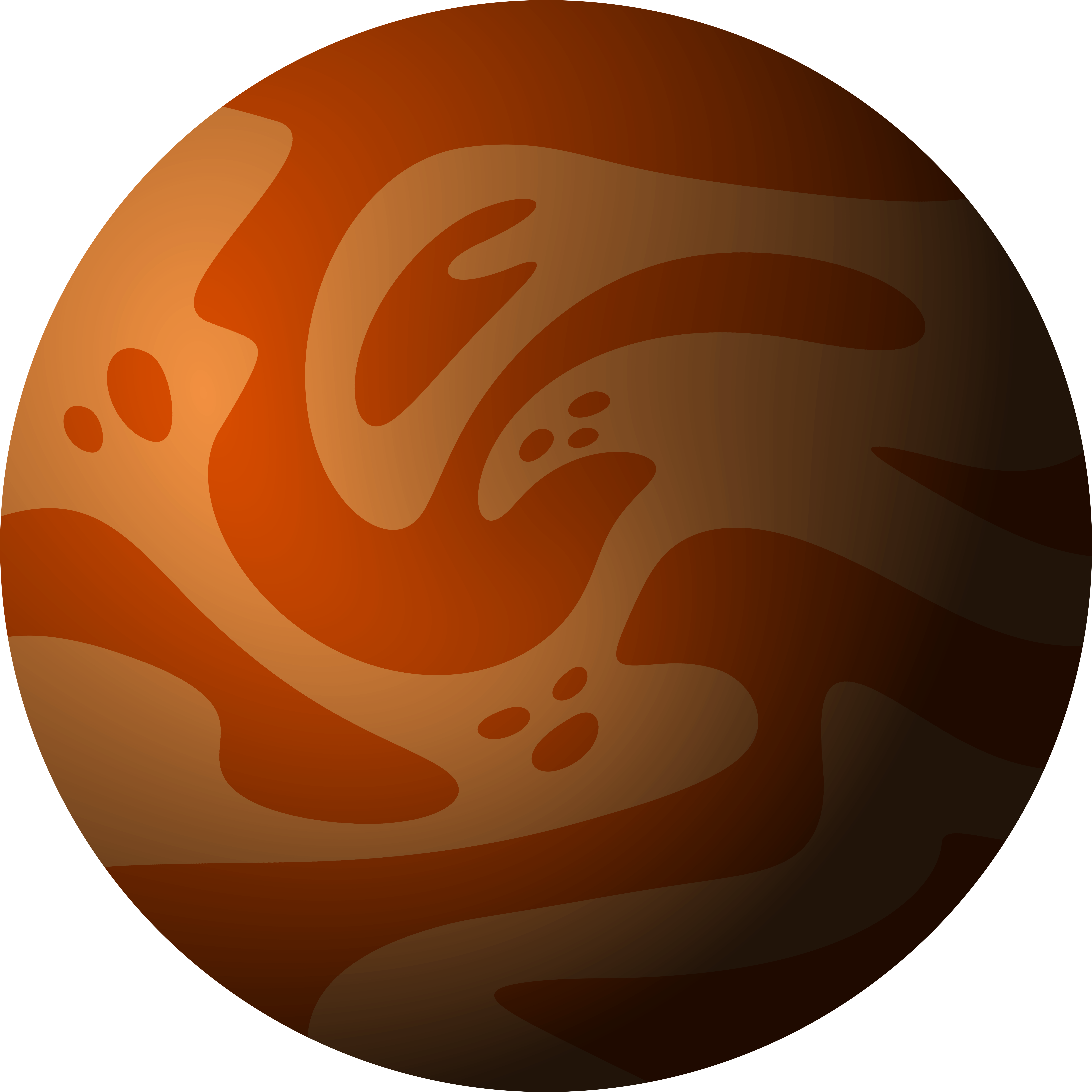 Stylized Jupiter Illustration PNG with transparent background