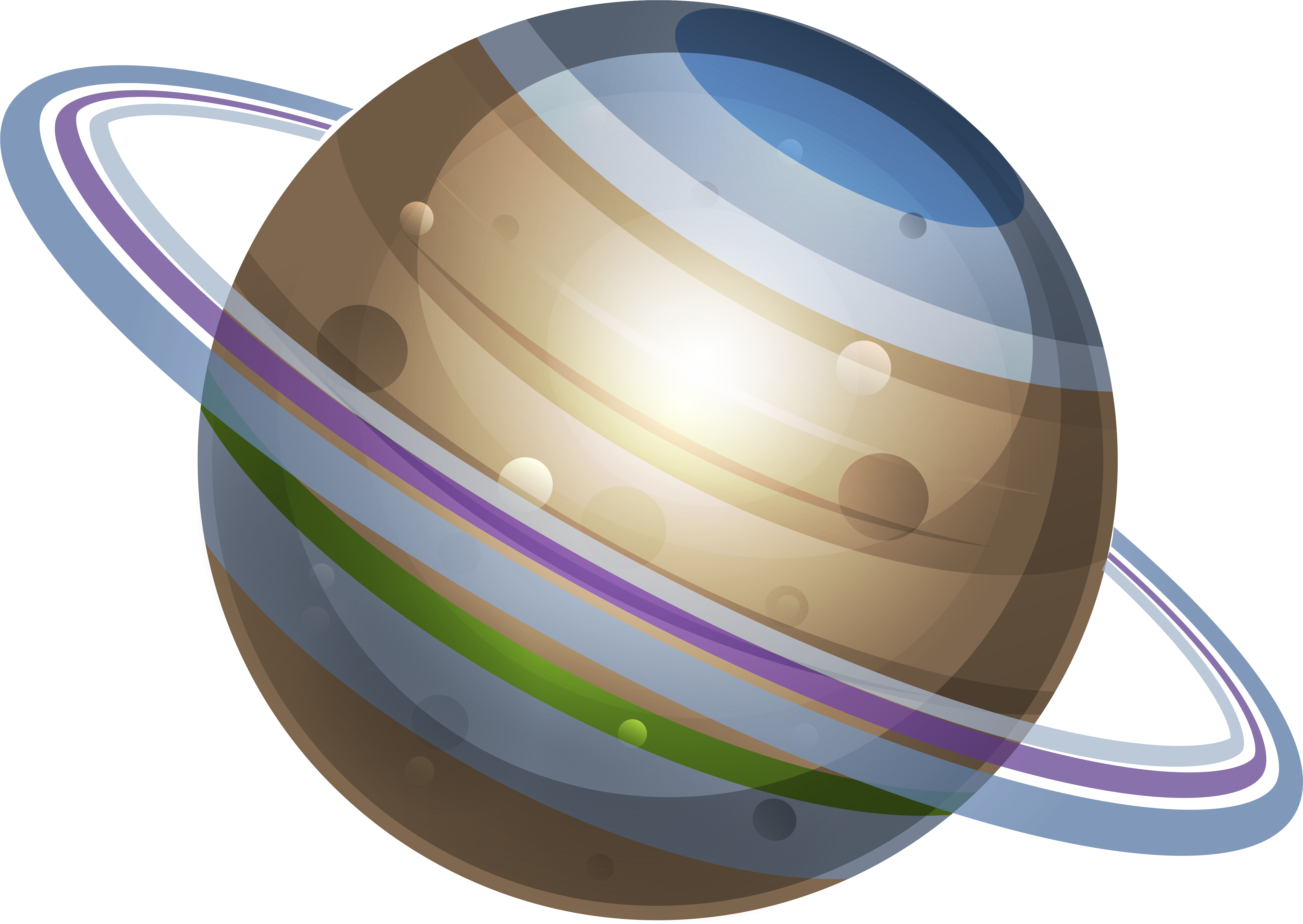 Stylized Jupiter Illustration PNG with transparent background