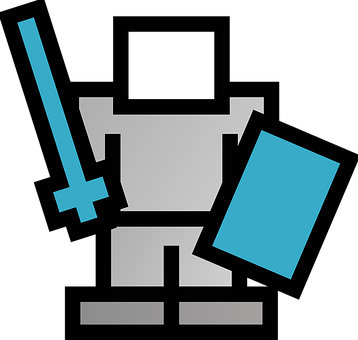 Stylized Knight Icon PNG with transparent background