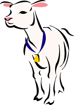 Stylized Lamb Illustration 239x340 PNG image with a transparent background, free high-resolution download