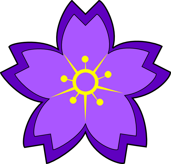 Stylized Lavender Flower Illustration PNG with transparent background