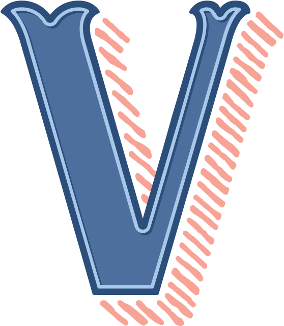 Stylized Letter V Graphic