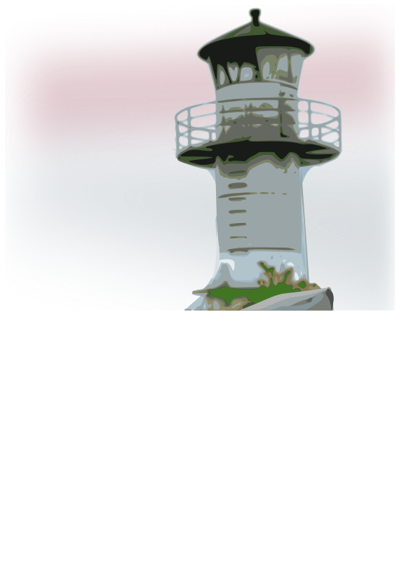 Stylized Lighthouse Illustration PNG with transparent background