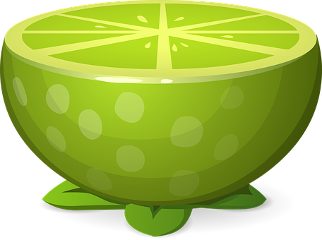 Stylized Lime Bowl Illustration PNG with transparent background