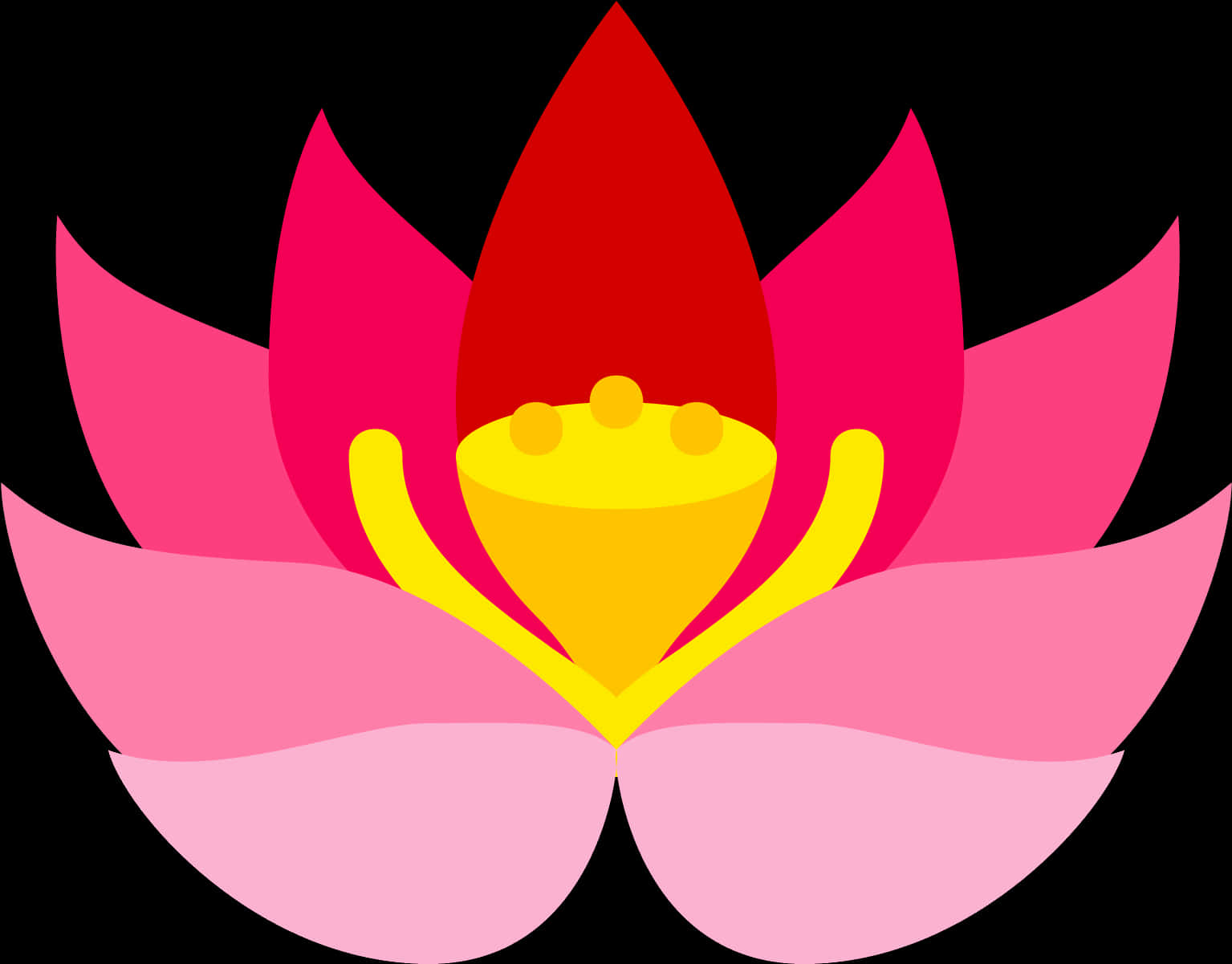 Stylized Lotus Flower Illustration