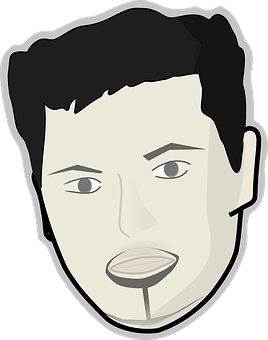 Stylized Male Face Vector