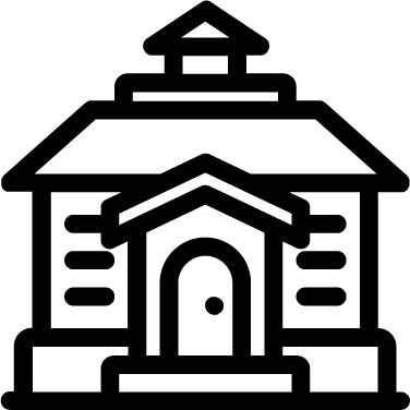 Stylized Mansion Icon PNG with transparent background