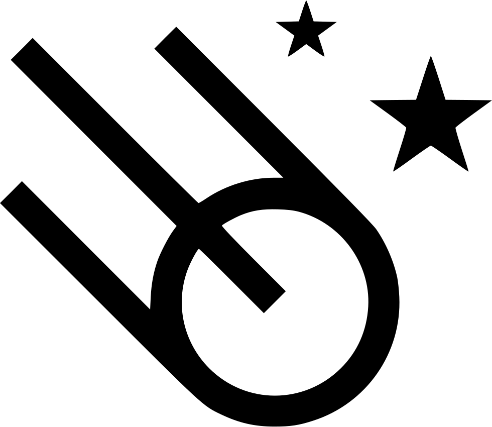 Stylized Meteorand Stars Icon