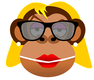 Stylized Monkey Cartoon Character PNG with transparent background