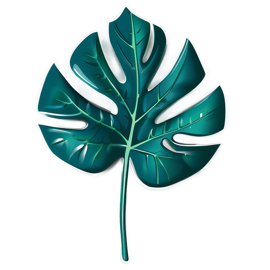 Stylized Monstera Leaf Png Cxm10