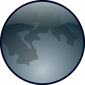 Stylized Moon Graphic PNG with transparent background