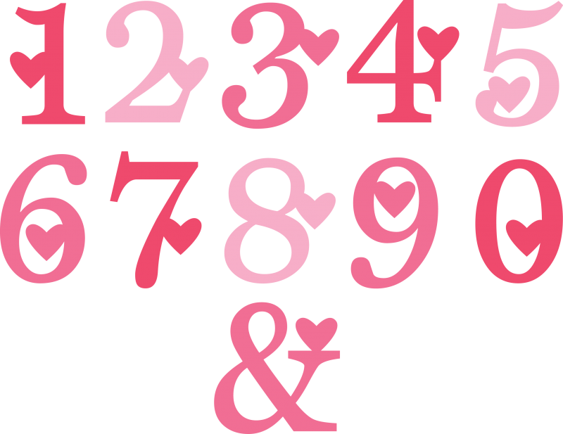 Stylized Numbersand Ampersand