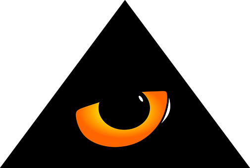 Stylized Orange Eye Graphic PNG with transparent background