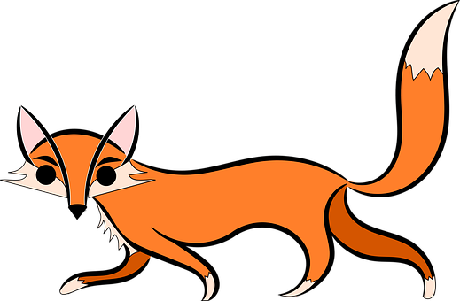 Stylized Orange Fox Illustration