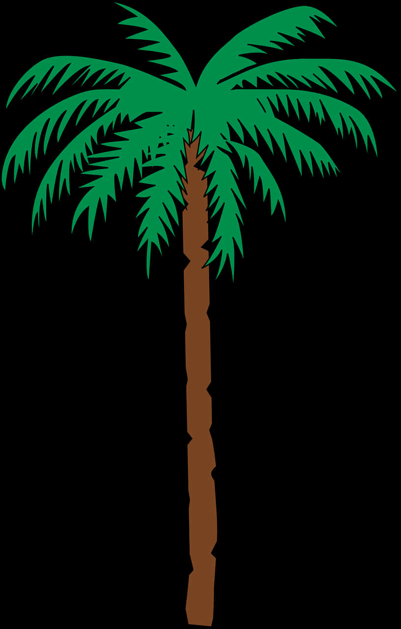 Stylized Palm Tree Graphic