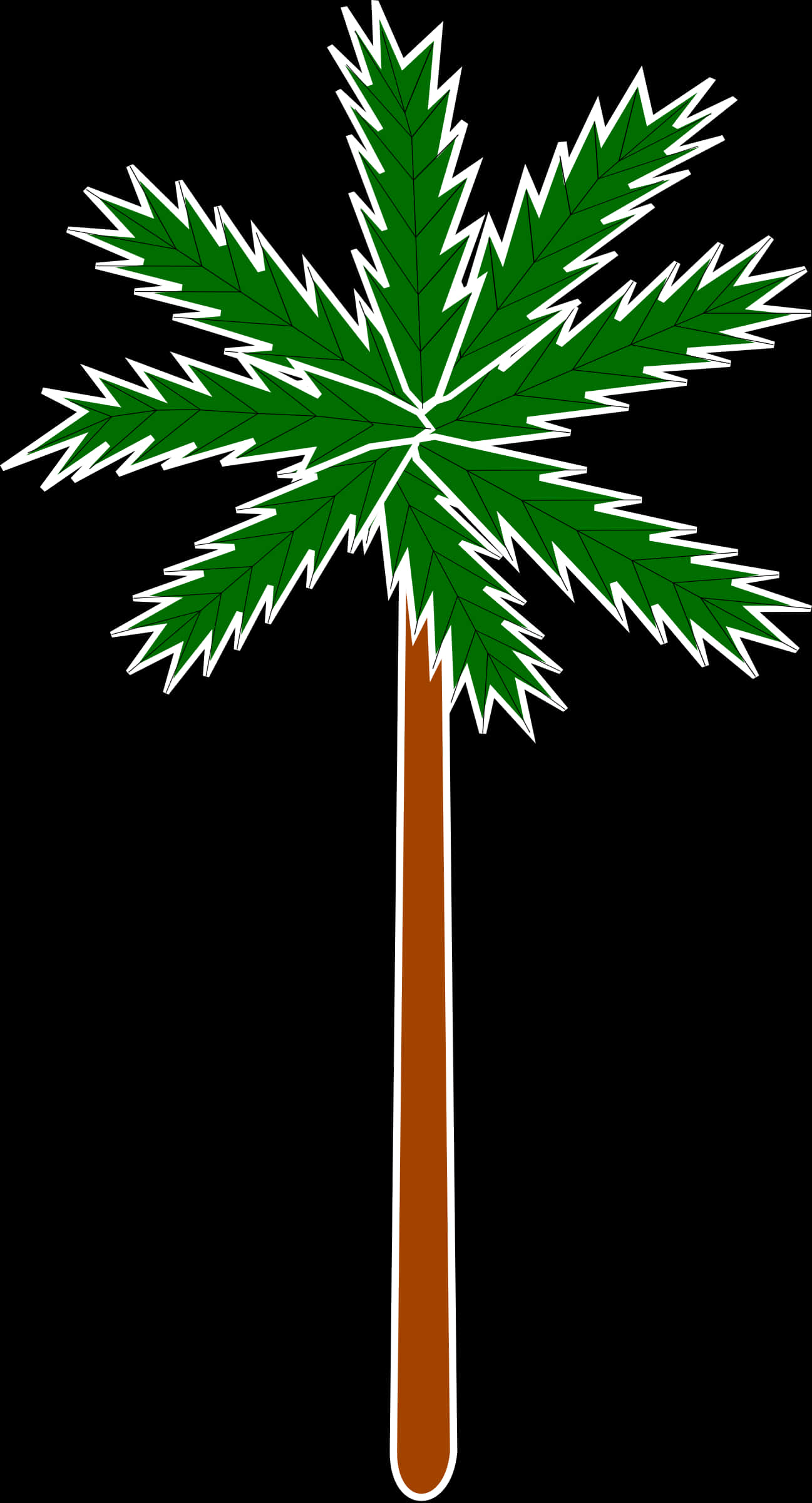 Stylized Palm Tree Graphic