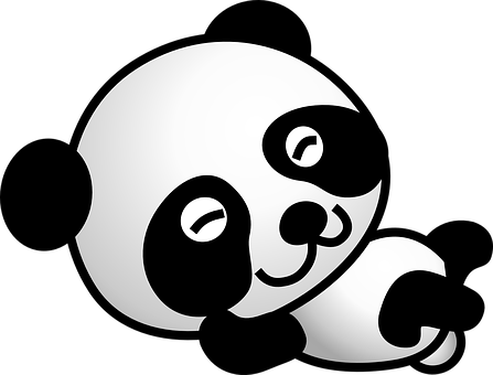 Stylized Panda Illustration PNG with transparent background