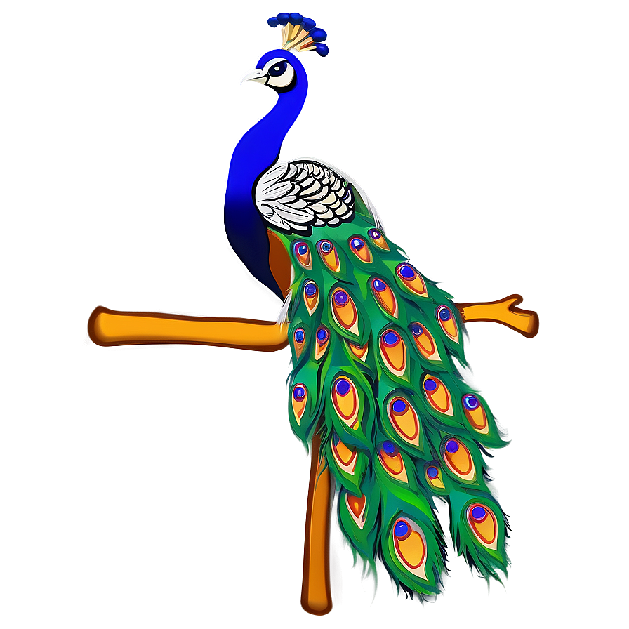 Stylized Peacock Drawing Png 78