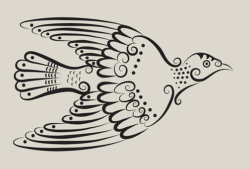 Stylized Pigeon Illustration PNG with transparent background
