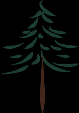 Stylized Pine Tree Graphic