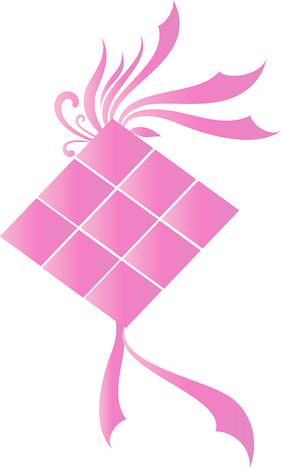 Stylized Pink Ketupat Vector