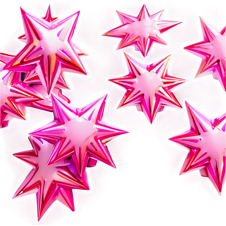 Stylized Pink Stars Png Xpq