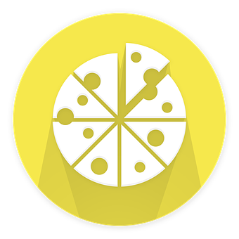 Stylized Pizza Icon PNG with transparent background
