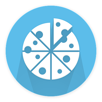 Stylized Pizza Icon PNG with transparent background