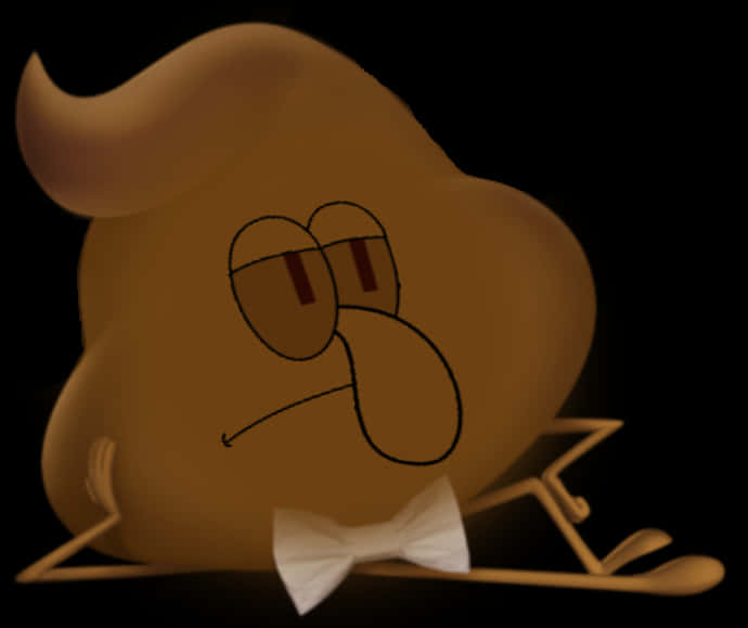 Stylized Poop Emojiwith Bowtie