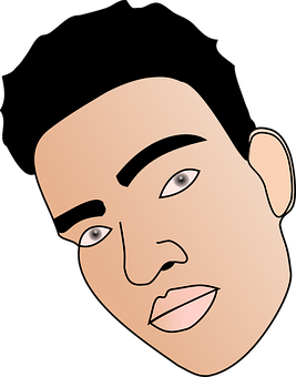 Stylized Portraitof Man PNG with transparent background