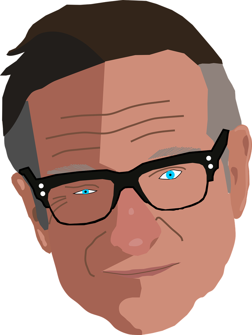 Stylized Portraitof Manwith Glasses