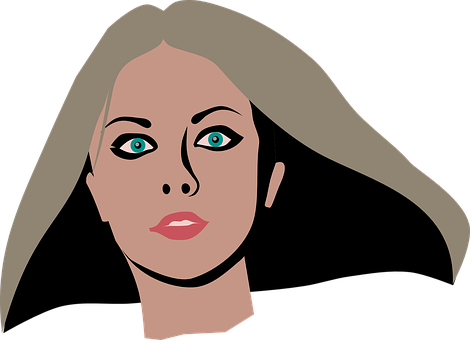 Stylized Portraitof Womanwith Green Eyes PNG image with a transparent background, free high-resolution download