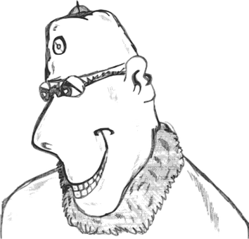 Stylized Profile Outlineof Man PNG with transparent background