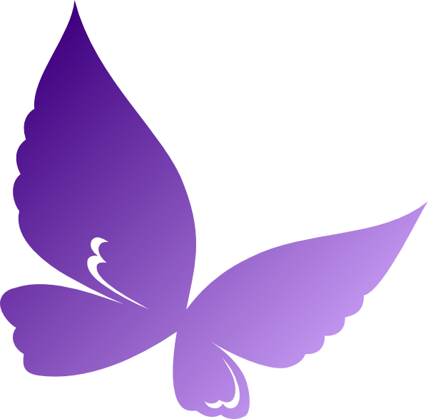 Stylized Purple Butterfly Graphic PNG with transparent background
