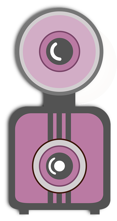 Stylized Purple Camera Vector