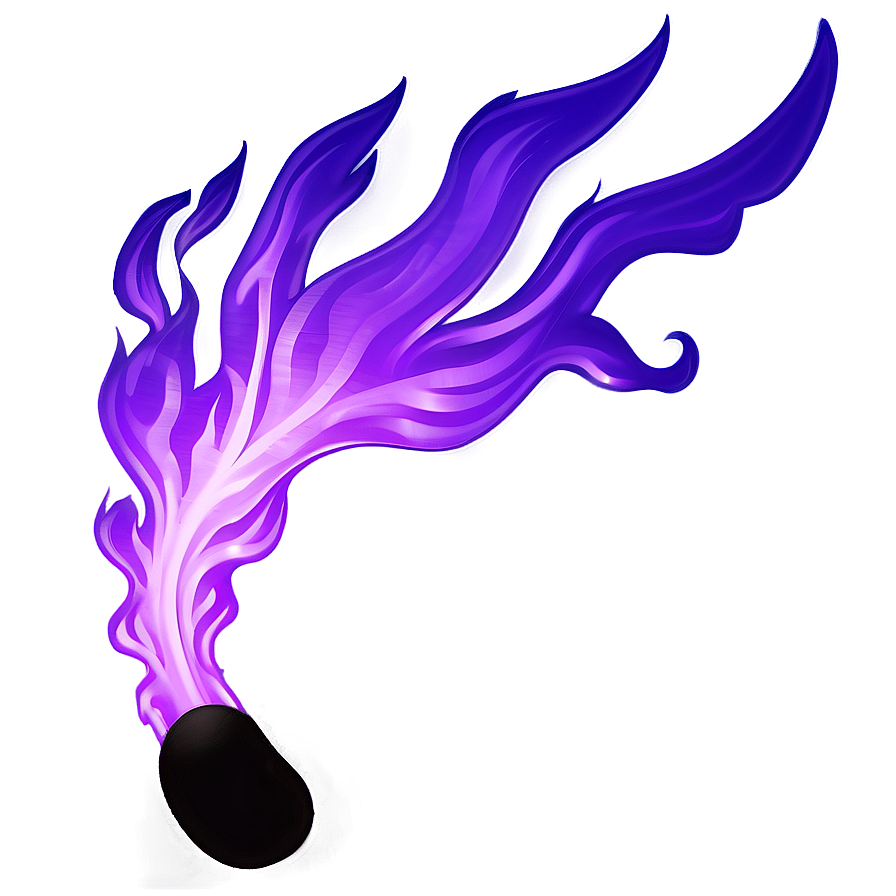 Stylized Purple Fire Png 9