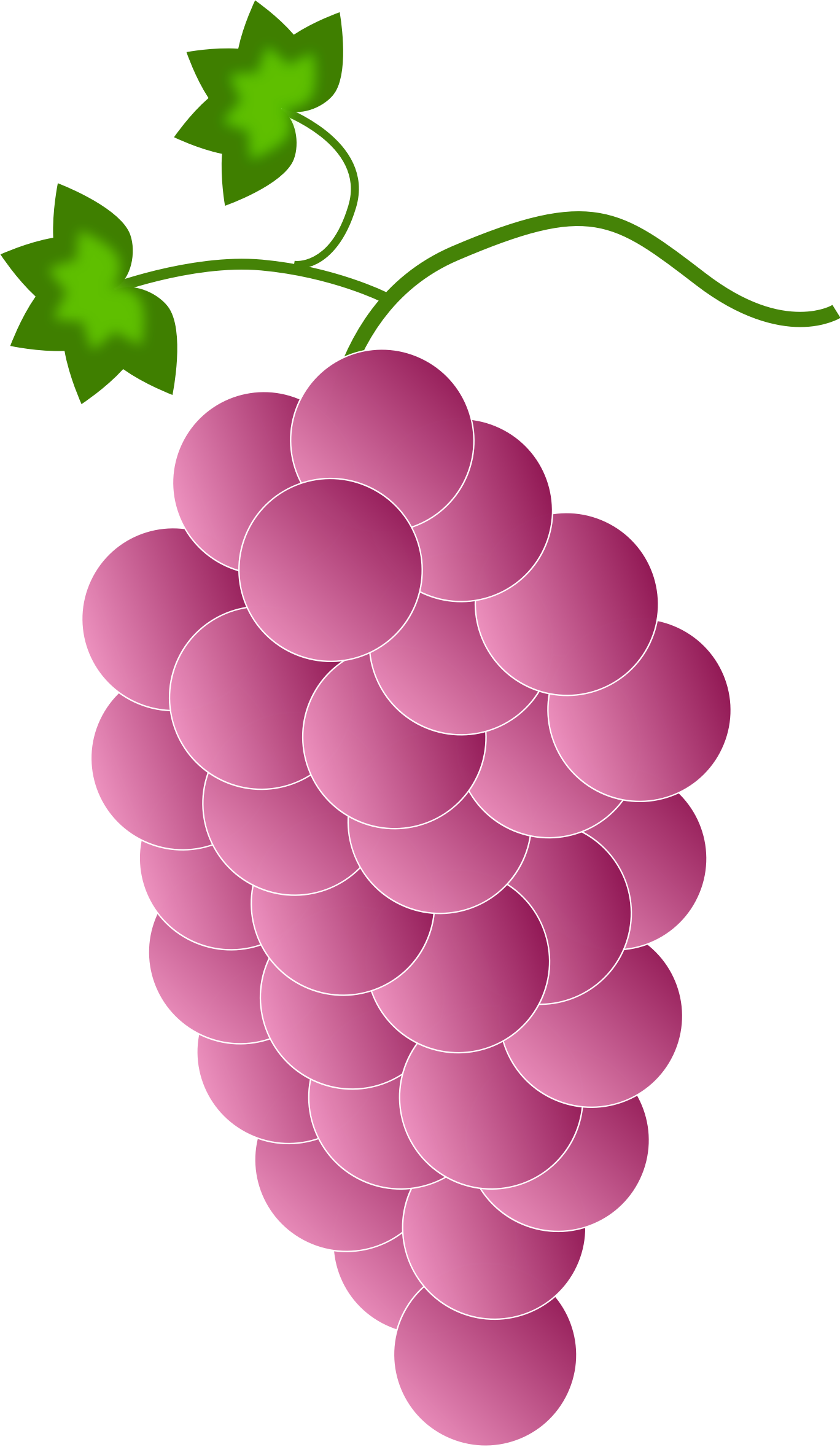 Stylized Purple Grape Cluster