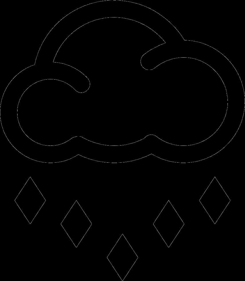 Stylized Rain Cloud Icon PNG with transparent background