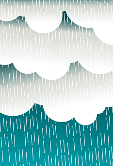 Stylized Rain Clouds Illustration